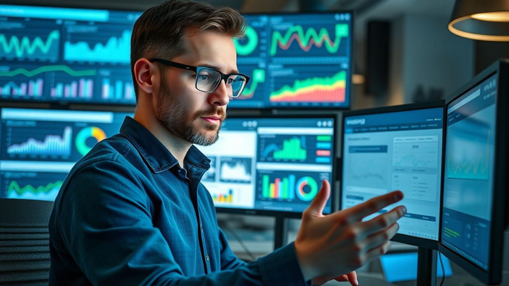 digital marketer comparing performance across email, social media, and PPC dashboards, channel analytics, marketing analytics, data analytics