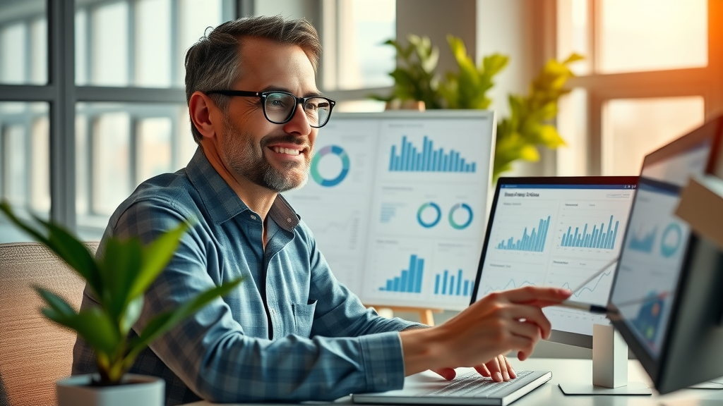 customer experience metrics crm - business analyst reviews CRM satisfaction surveys, metric charts, modern workspace, customer data analysis