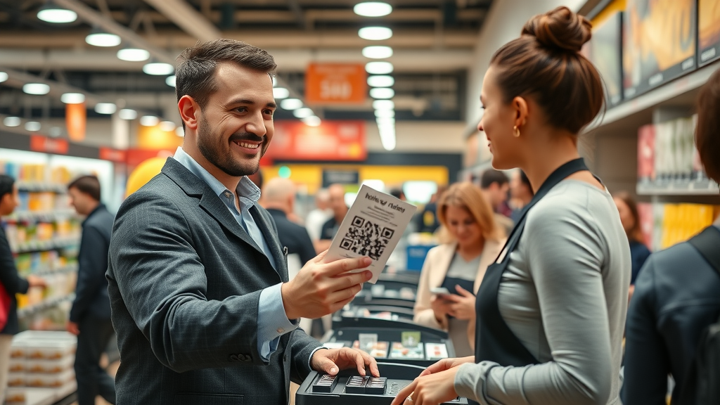 encourage customer reviews qr flyer at checkout