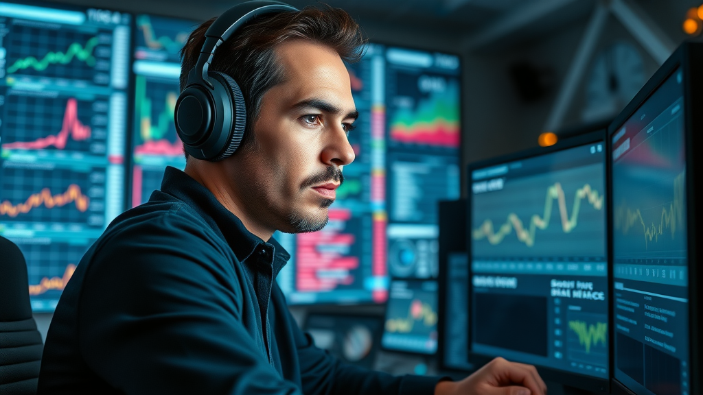 Digital marketer using social listening tools to identify leads through social conversations on multiple screens.