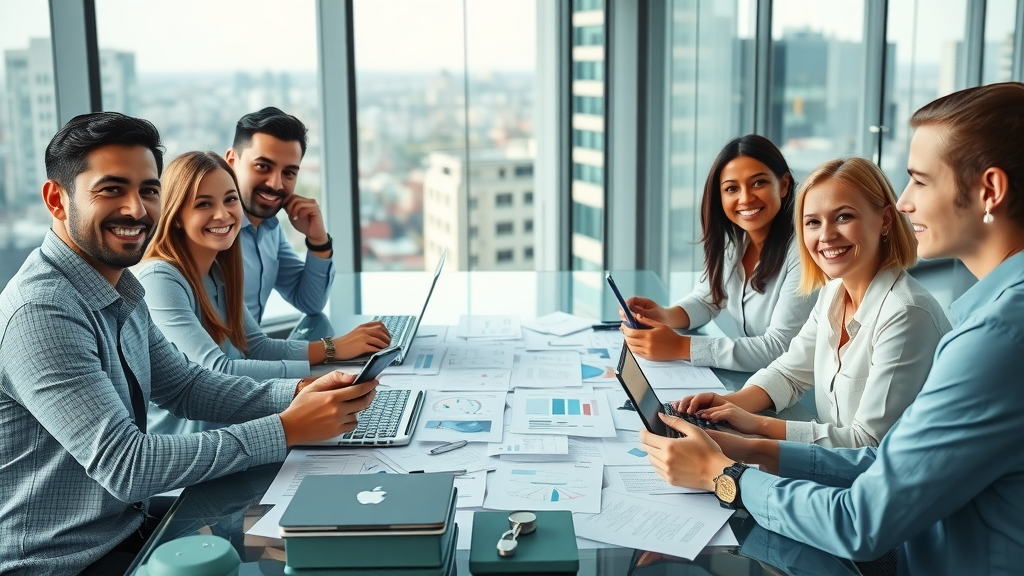 Team managing social media strategy to enhance small business reputation