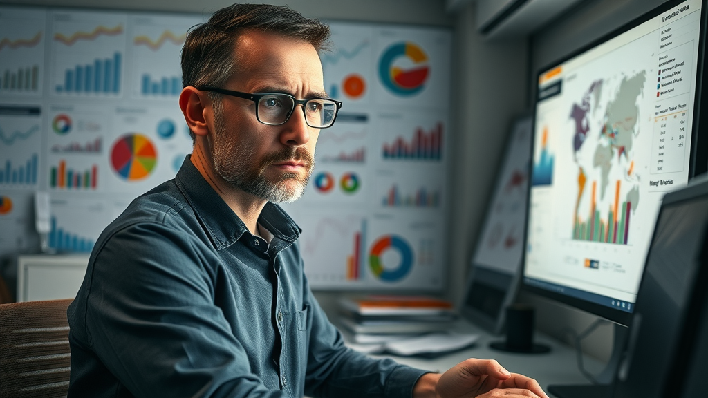 marketer resolving complex marketing data visualization dashboard chaos