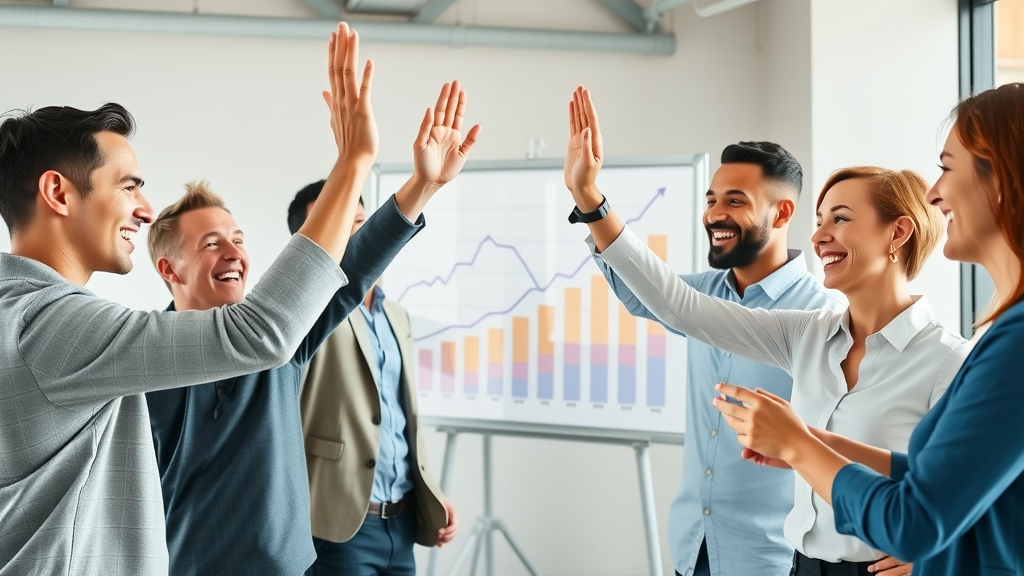 marketing team celebrating inbound marketing lead growth success