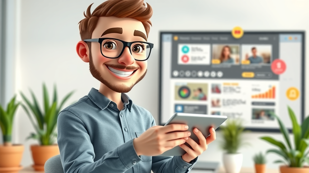 digital marketer creating engaging inbound marketing content on tablet