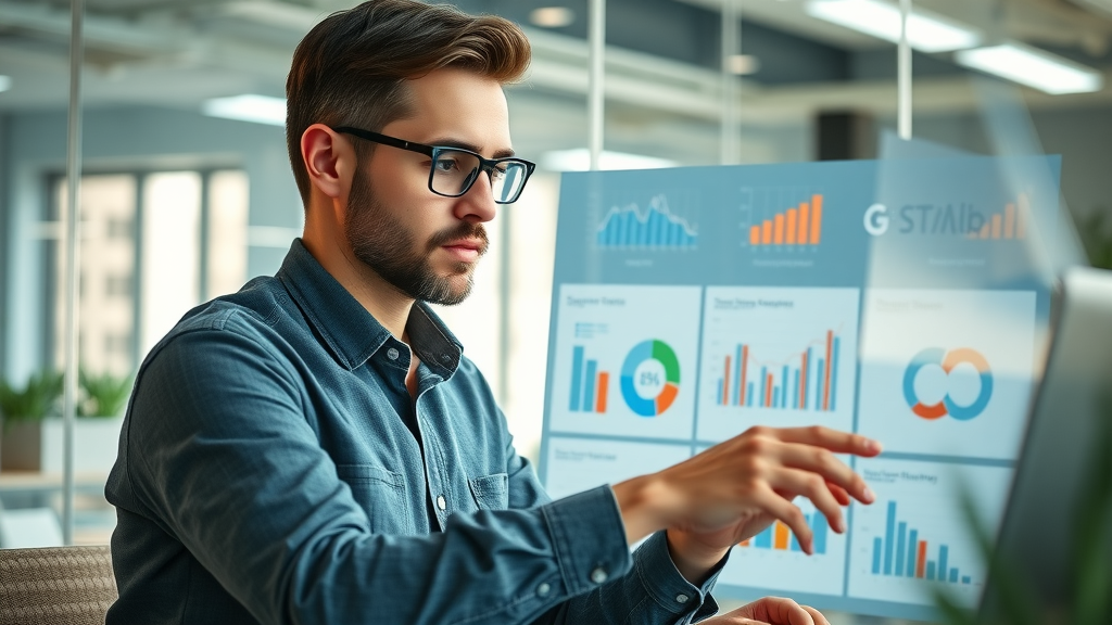 marketing manager building an interactive data visualization dashboard