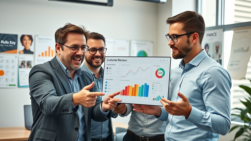 customer review strategies business team data dashboard