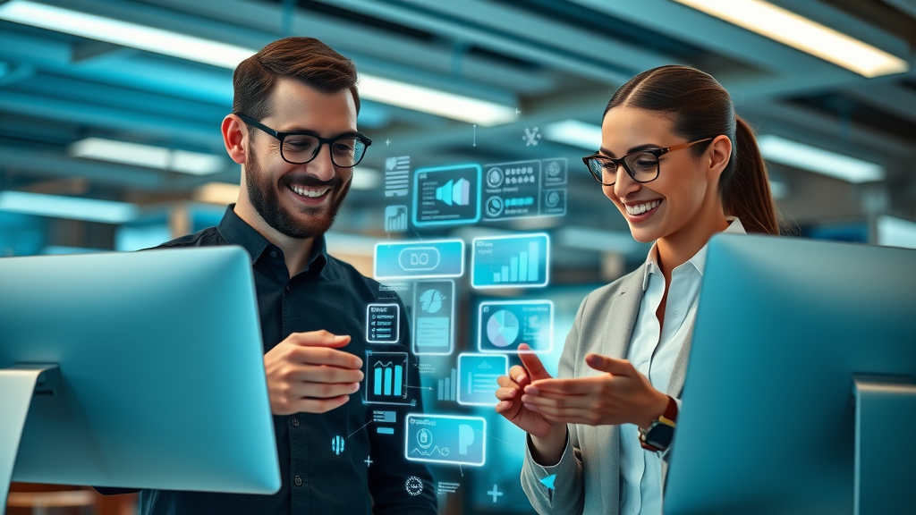 Integrated CRM and marketing automation interfaces showing seamless data flow and team collaboration using marketing automation tools