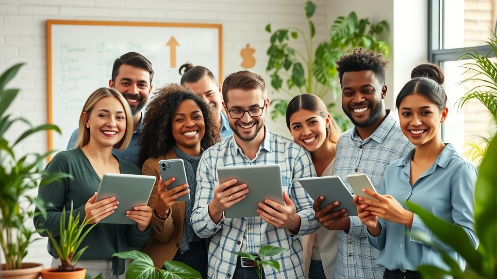 cheerful business development team building qualified b2b lead pipeline