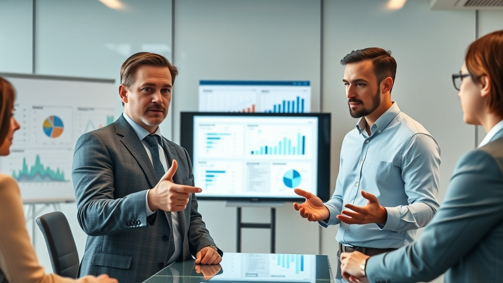 customer acquisition and retention - modern business leaders presenting integrated marketing and retention plans