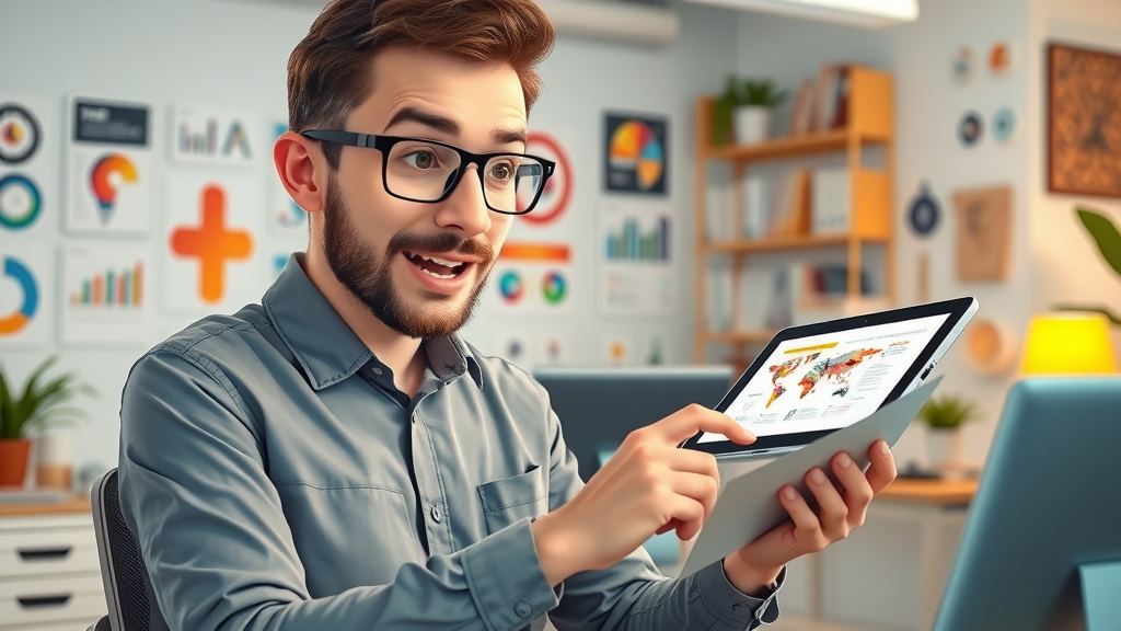 types of content for lead gen: designer developing vibrant infographic for content marketing