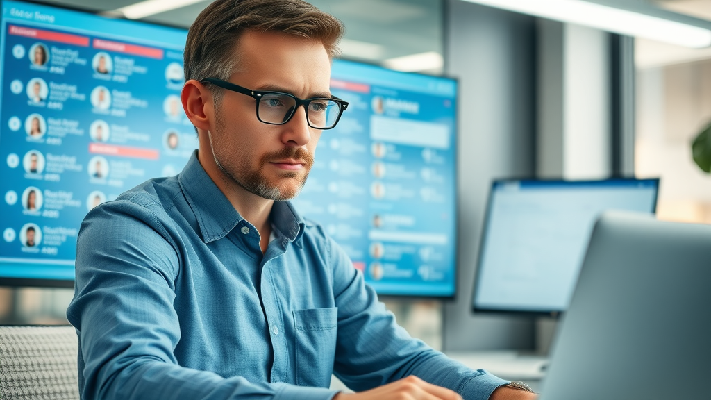 administrator maintaining crm contact list hygiene for email campaigns