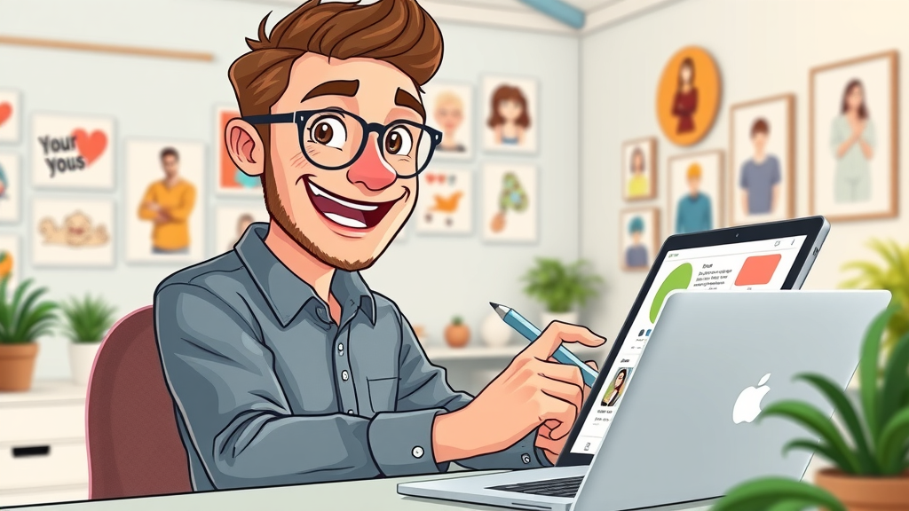 Creative content creator designing engaging social posts for media lead generation with digital tools.