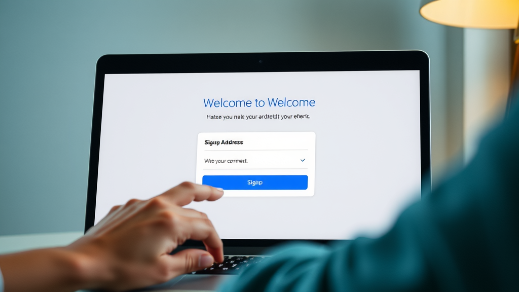 Inviting signup form on a vibrant landing page to grow your email list for email marketing strategies